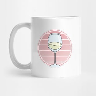 Congratulations A Toast Glass of White Wine Retro Vintage Mug